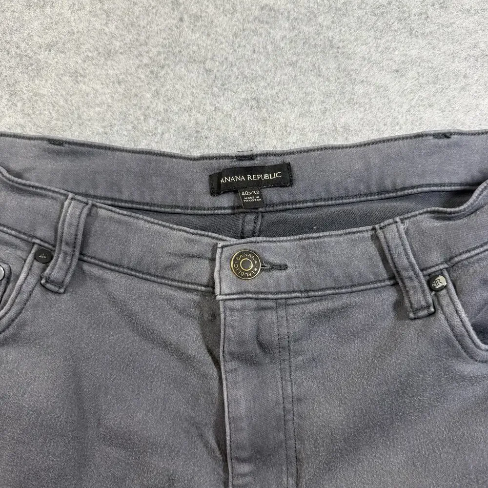 Banana Republic Chino Pants Mens 40x32 Gray Straight Fit Stretch Brushed Twill